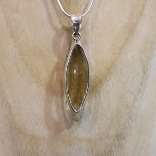 Lemon Quartz Pendant 925 Sterling Silver - Image 5