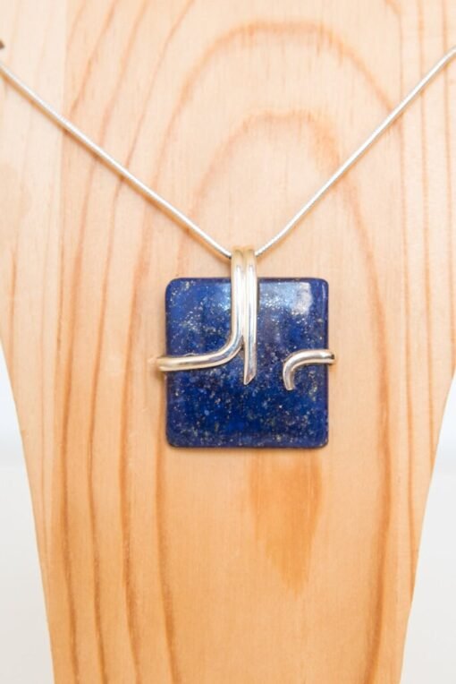 Lapis Lazuli Pendant 925 Sterling Silver - Image 2