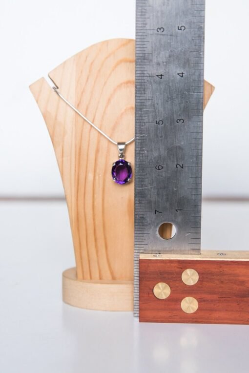 Amethyst Pendant 925 Sterling Silver - Image 6
