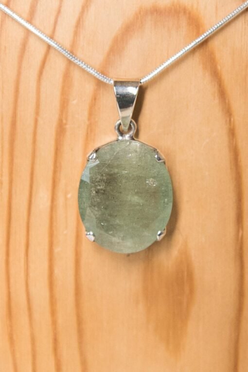 Aquamarine Pendant 925 Sterling Silver