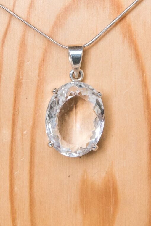 Clear Quartz Pendant 925 Sterling Silver - Image 2