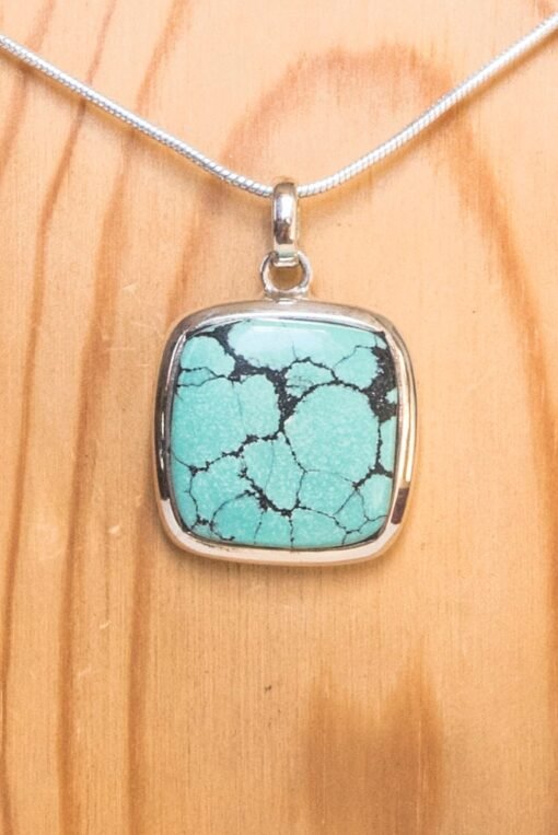 Blue Howlite Pendant | 925 Sterling Silver - Image 2