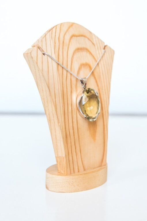 Lemon Quartz Pendant 925 Sterling Silver - Image 3