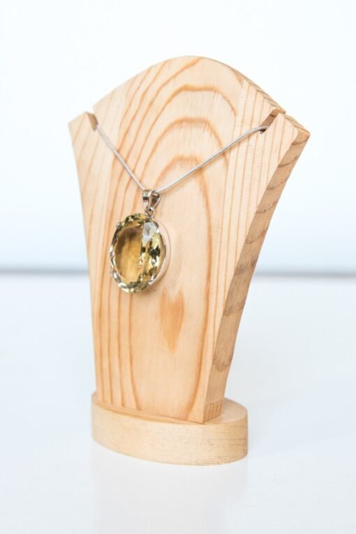Lemon Quartz Pendant 925 Sterling Silver - Image 4