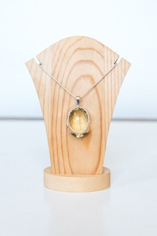 Lemon Quartz Pendant 925 Sterling Silver - Image 5