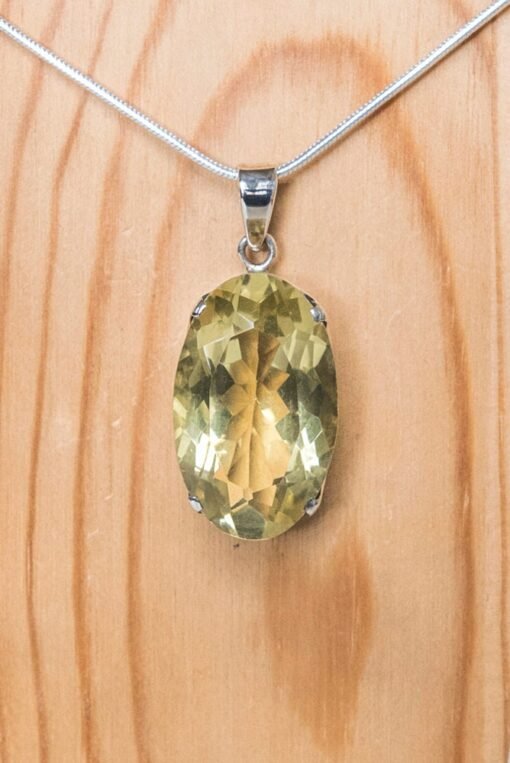 Lemon Quartz Pendant | 925 Sterling Silver - Image 2