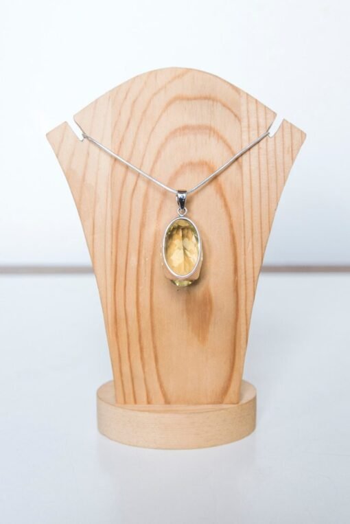 Lemon Quartz Pendant | 925 Sterling Silver - Image 5