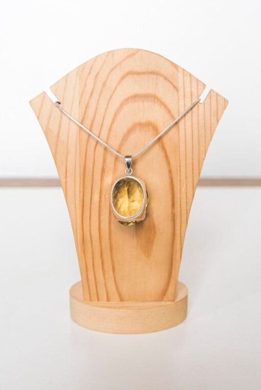 Lemon Quartz Pendant|  925 Sterling Silver - Image 5