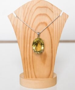 Lemon Quartz Pendant|  925 Sterling Silver
