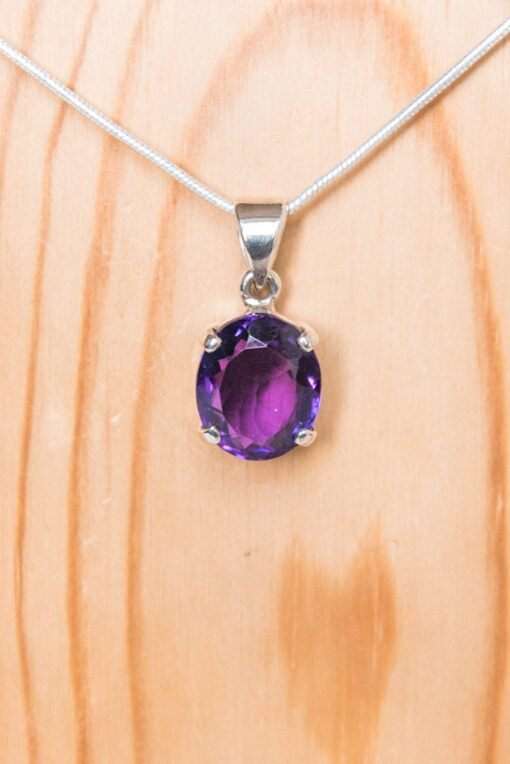 Amethyst Pendant 925 Sterling Silver - Image 2