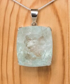 Aquamarine Pendant 925 Sterling Silver