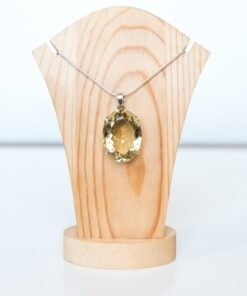 Lemon Quartz Pendant 925 Sterling Silver