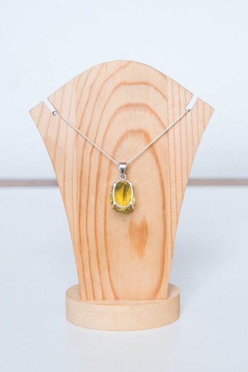 Lemon Quartz Pendant 925 Sterling Silver - Image 5