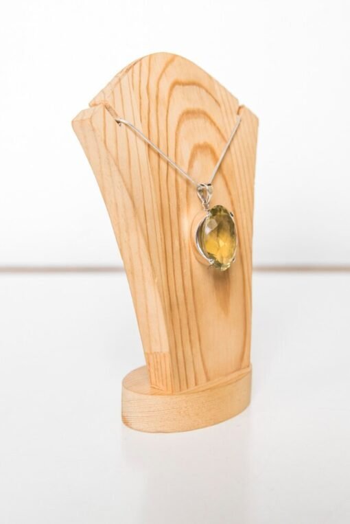 Lemon Quartz Pendant|  925 Sterling Silver - Image 3