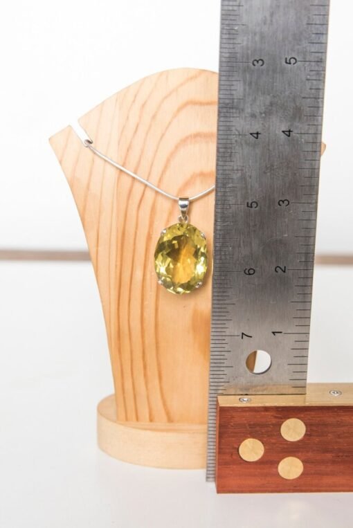 Lemon Quartz Pendant|  925 Sterling Silver - Image 6