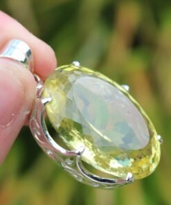 Lemon Quartz Pendant | 925 Sterling Silver