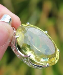 Lemon Quartz Pendant | 925 Sterling Silver