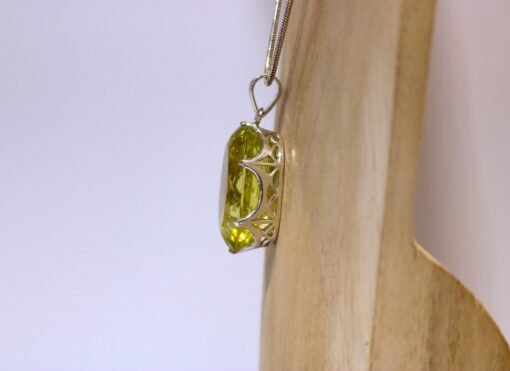 Lemon Quartz Pendant 925 Sterling Silver - Image 9