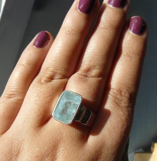 Aquamarine Ring | 925 Sterling Silver - Image 2