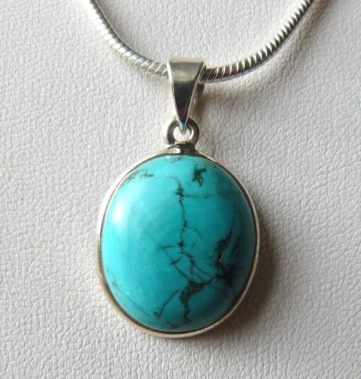 Blue Howlite Pendant | 925 Sterling Silver - Image 2