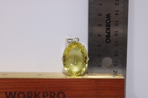 Lemon Quartz Pendant | 925 Sterling Silver - Image 5