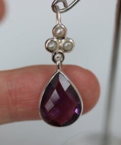 Amethyst Earrings 925 Sterling Silver