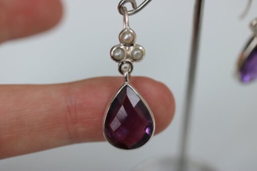 Amethyst Earrings 925 Sterling Silver