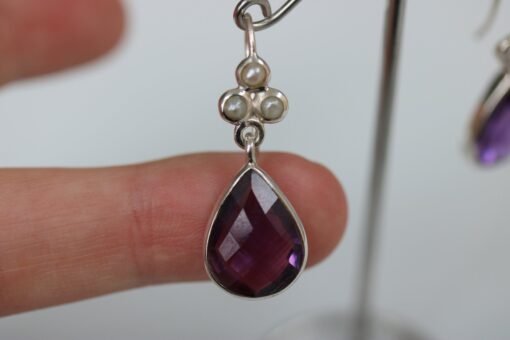 Amethyst Earrings 925 Sterling Silver