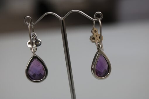 Amethyst Earrings 925 Sterling Silver - Image 6