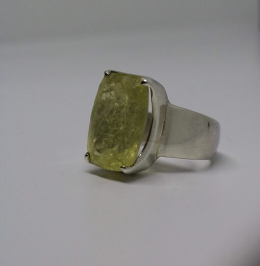 Lemon Quartz Ring 925 Sterling Silver - Image 2