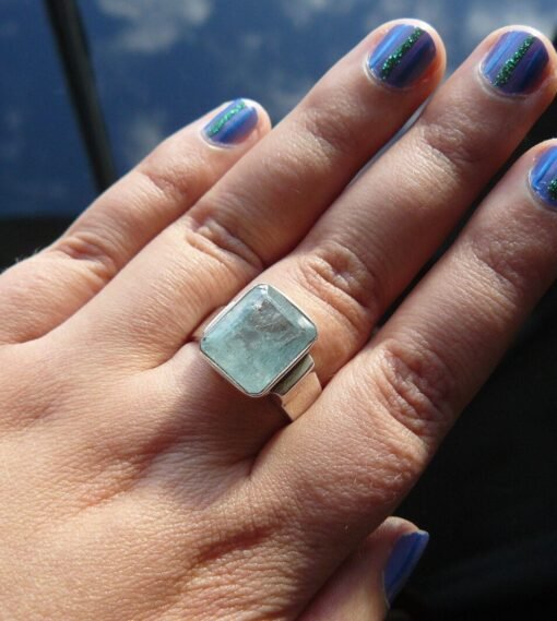 Aquamarine Ring | 925 Sterling Silver