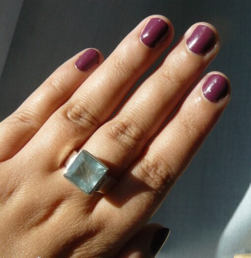 Aquamarine Ring | 925 Sterling Silver - Image 2