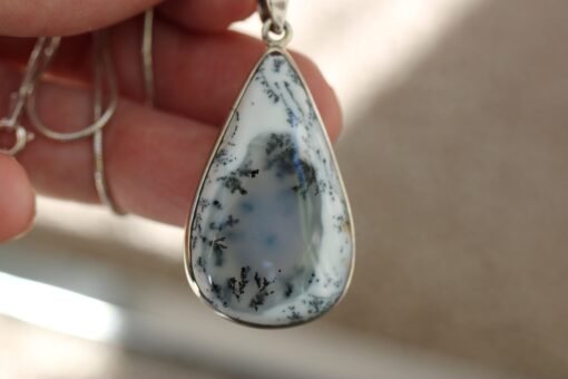 Dendritic Agate Pendant | 925 Sterling Silver - Image 4