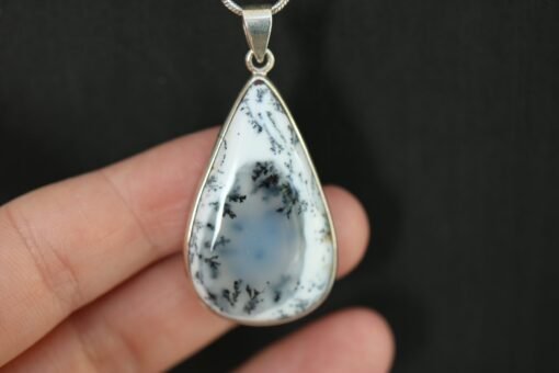 Dendritic Agate Pendant | 925 Sterling Silver - Image 2