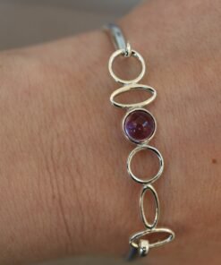 Amethyst Bracelet 925 Sterling Silver