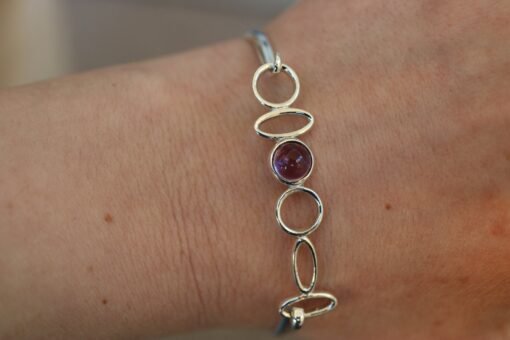 Amethyst Bracelet 925 Sterling Silver