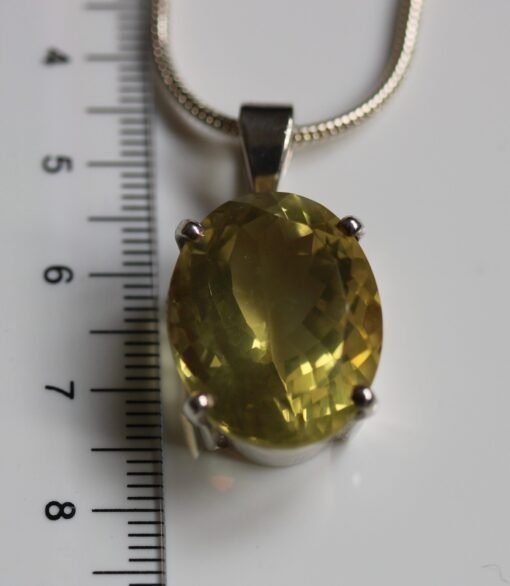 Lemon Quartz Pendant|  925 Sterling Silver - Image 6