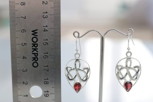 Garnet Earrings | 925 Sterling Silver - Image 5