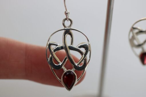 Garnet Earrings | 925 Sterling Silver