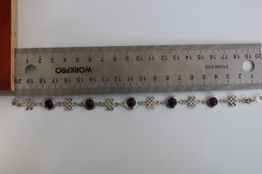Amethyst Bracelet 925 Sterling Silver - Image 6