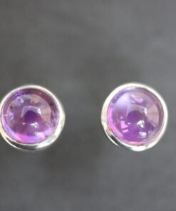Amethyst Stud Earrings 925 Sterling Silver
