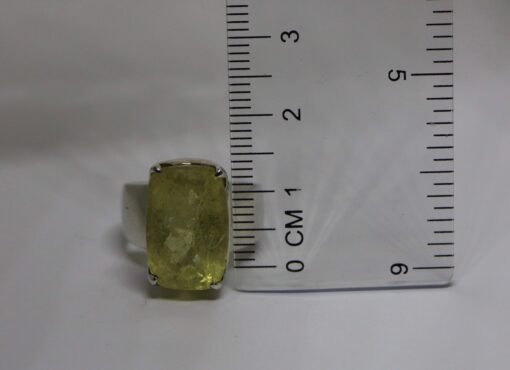 Lemon Quartz Ring 925 Sterling Silver - Image 6