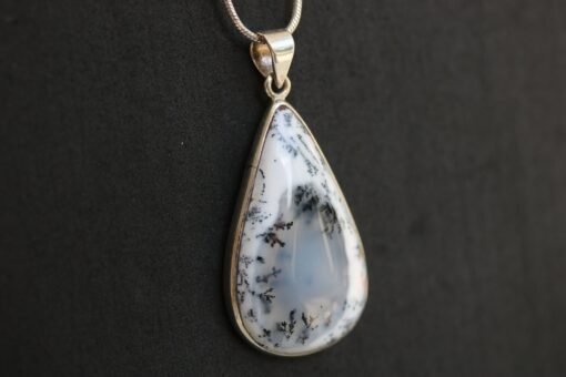 Dendritic Agate Pendant | 925 Sterling Silver - Image 3