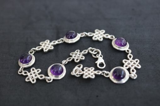 Amethyst Bracelet 925 Sterling Silver - Image 3