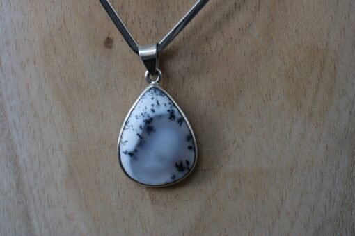 Dendritic Agate Pendant | 925 Sterling Silver - Image 4