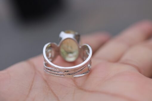Lemon Quartz Ring 925 Sterling Silver - Image 4