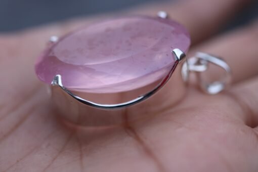Rose Quartz Pendant | 925 Sterling Silver - Image 4