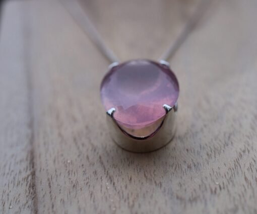 Rose Quartz Pendant | 925 Sterling Silver - Image 7