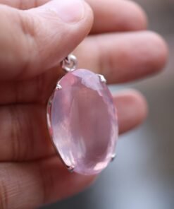 Rose Quartz Pendant | 925 Sterling Silver