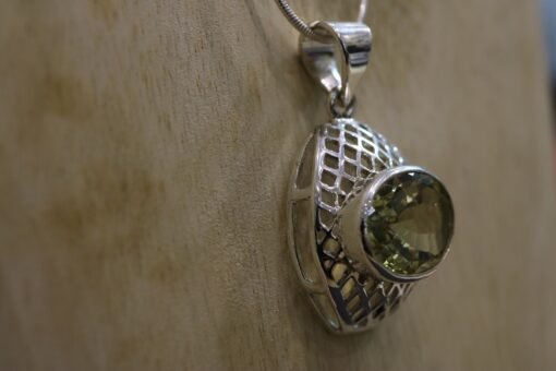 Lemon Quartz Pendant | 925 Sterling Silver - Image 3